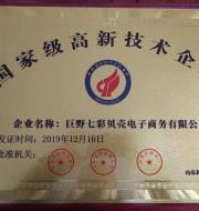 技術企業證書樣本